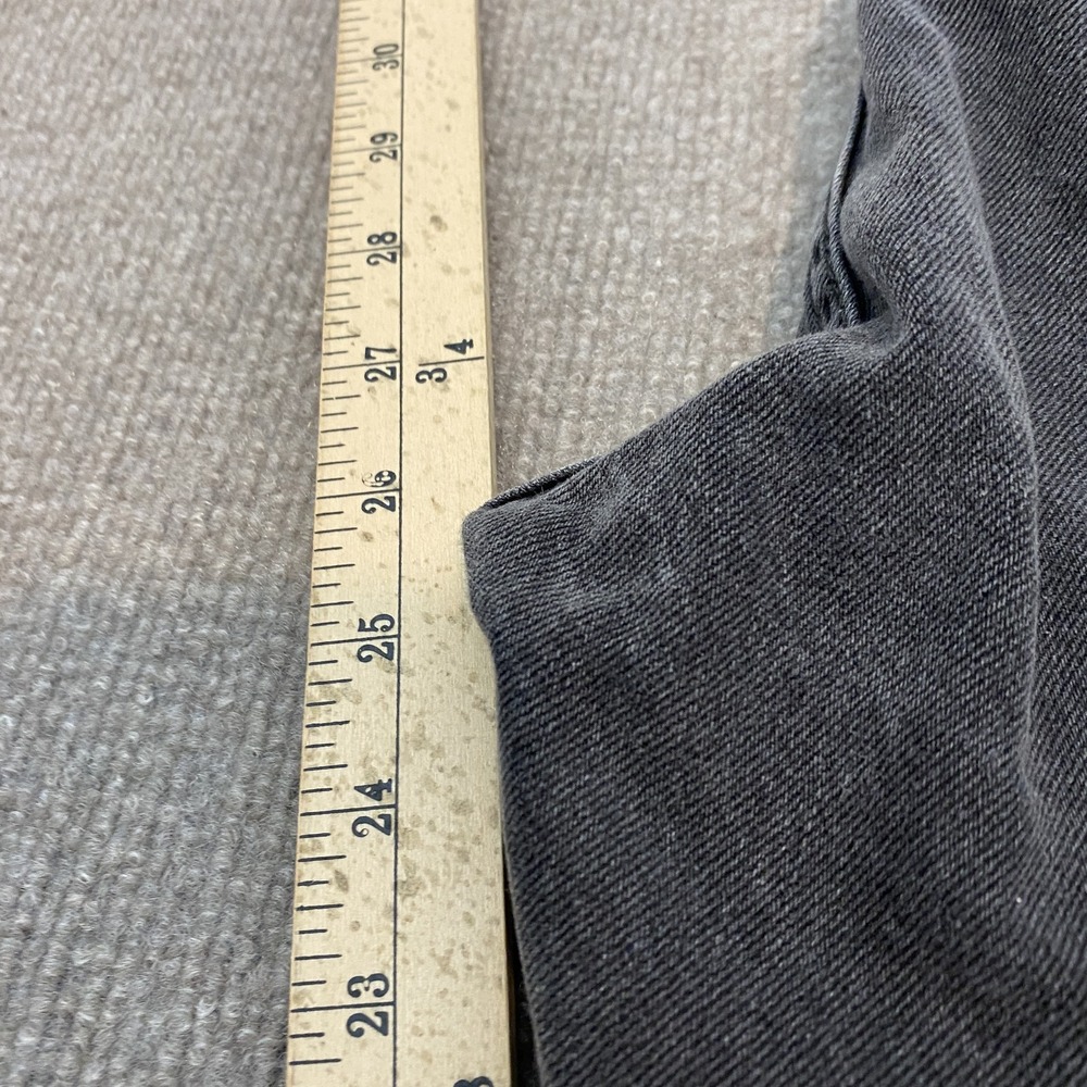 Levis 501 Jeans Womens 28 Gray Charcoal Wash Straight Distressed Denim Pants - Picture 10 of 12